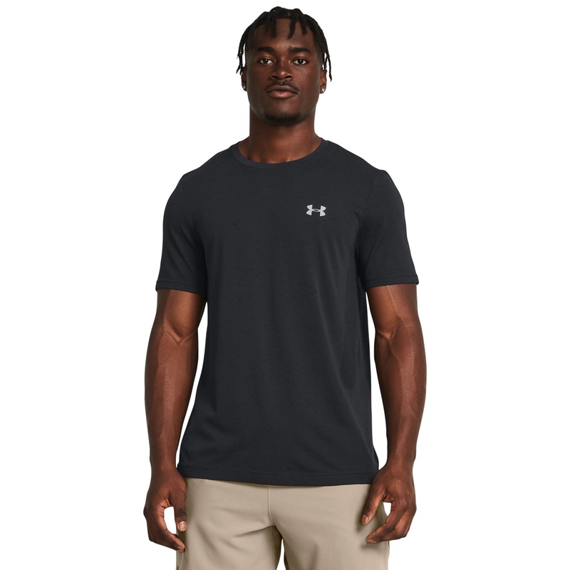 UA Vanish Seamless SS T-Shirt|Black/Mod Grey|Small|Medium|Large|X-Large|2X-Large