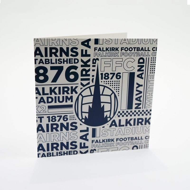 Falkirk Slogan Greetings Card|Navy|One Size