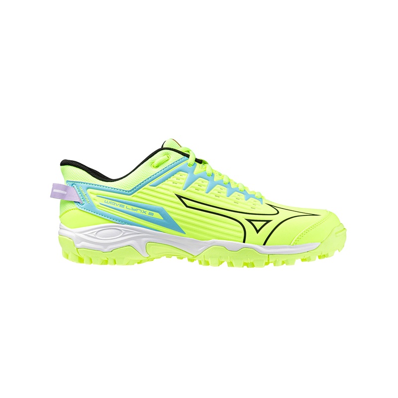 Wave Lynx 2 Hockey Shoes|Mizuno Neo Lime/Black/Splish Splash|UK5|UK5.5|UK6|UK6.5|UK7|UK7.5|UK8