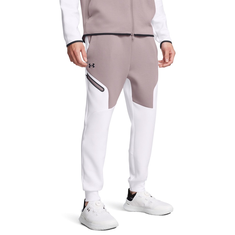 UA Unstoppable Fleece Joggers|Tetra Grey/White/Black|Small|Medium|Large|X-Large