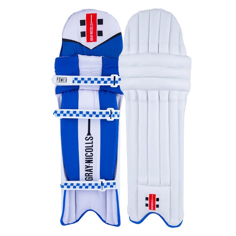 Power Junior Batting Pads|White/Blue|Junior/Ambi|Youth/Ambi