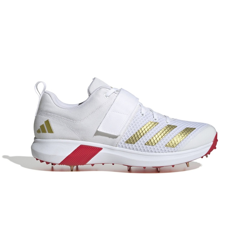 Adipower Vector Cricket Shoes|Ftwr White/Gold Met./Pure Ruby|UK8|UK8.5|UK9|UK9.5|UK10|UK10.5|UK11