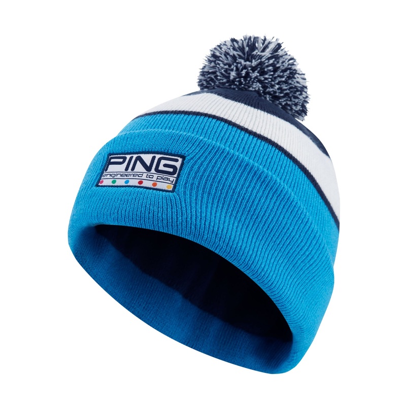 Colour Code Golf Bobble Hat|Cyan/Multi|One Size