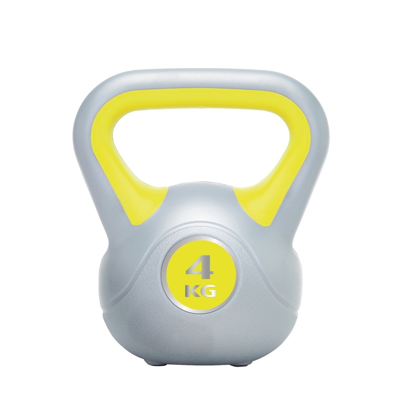 Vinyl Kettlebell – 4KG|Yellow|4Kg