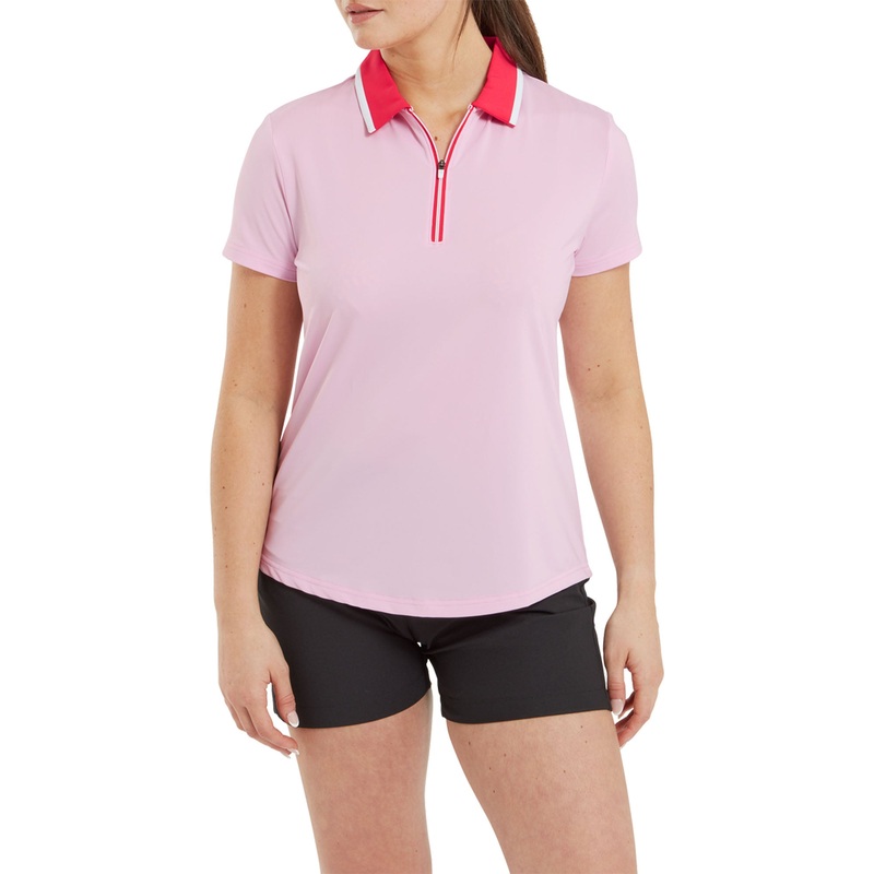 Womens Colour Block Lisle Golf Shirt