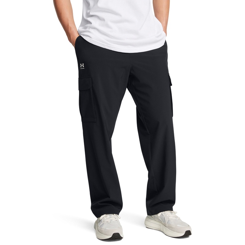 UA Vibe Woven Cargo Pants|Black/White|Small|Medium|Large|X-Large