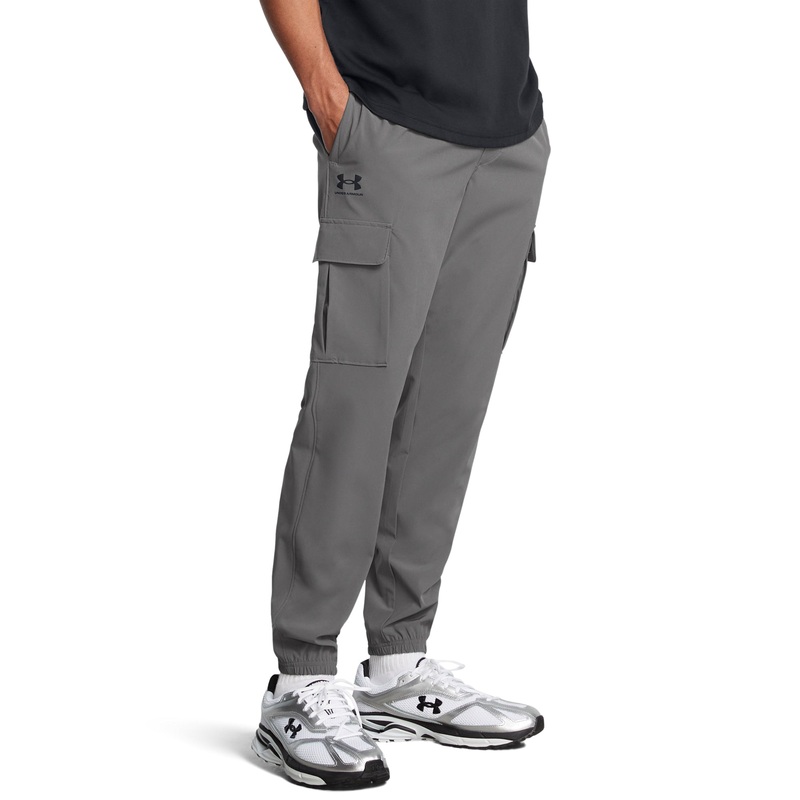 UA Vibe Woven Cargo Pants|Castlerock/Black|Small|Medium|Large|X-Large