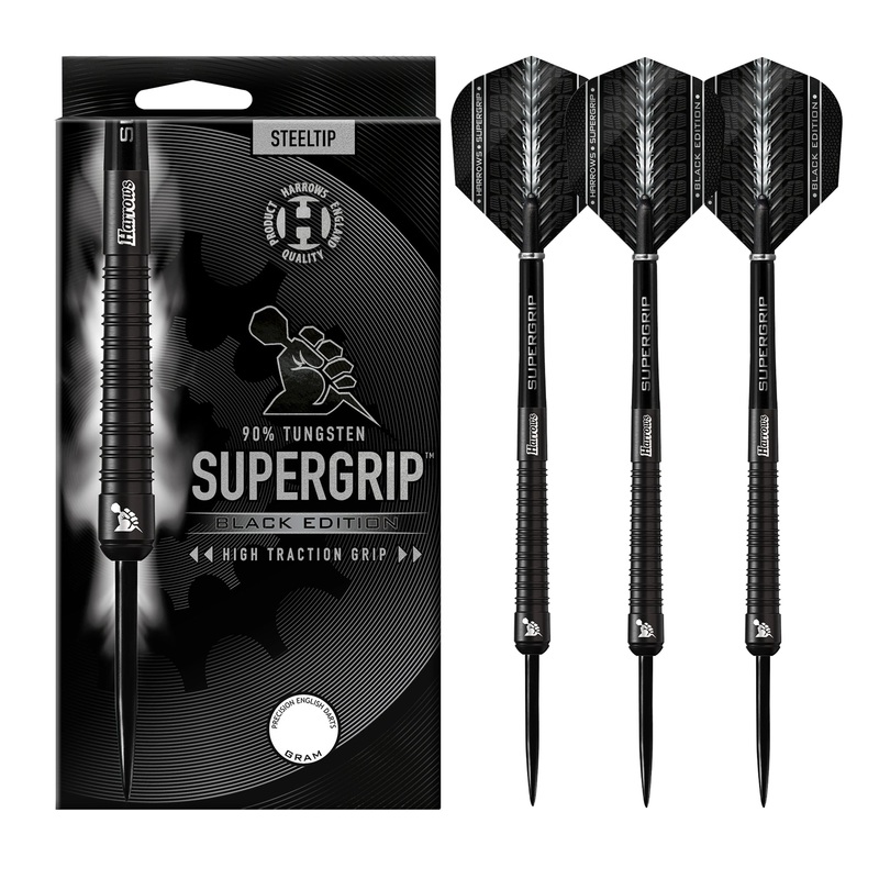 Supergrip Black Edition 90% Tungsten – Steel Tip Darts