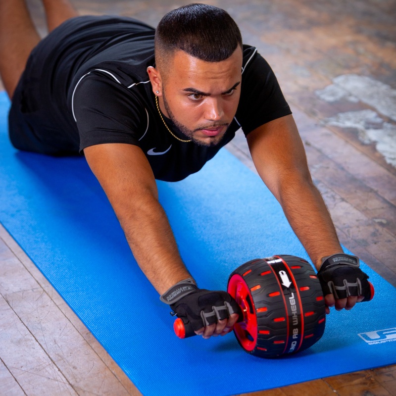 Rebound Ab Roller Wheel|Black/Red|One Size