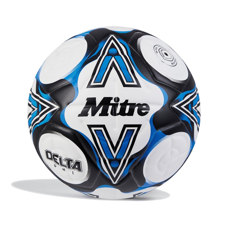 Delta One 24 Match Football|White/Black/Botn Blue|4|5