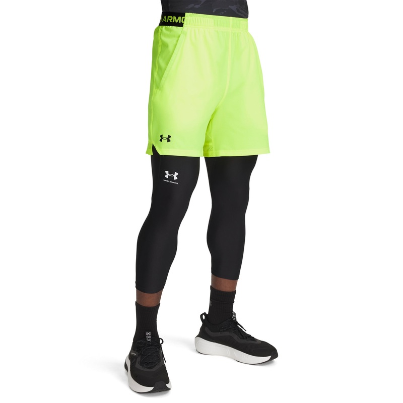 UA Vanish Woven 6 Shorts|High Vis Yellow/Black|Small|Medium|Large|X-Large