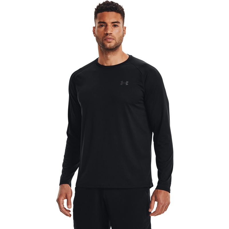 UA Tech Long Sleeve Tee|Black/Graphite|Small|Medium|Large|X-Large