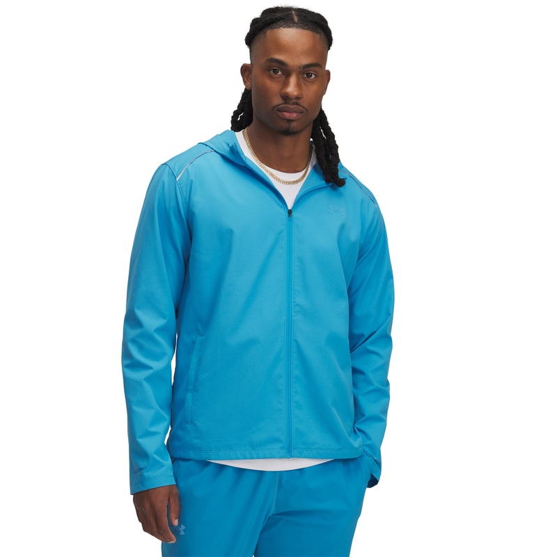 UA Launch Hooded Jacket|Ether Blue|Small|Medium|Large|X-Large
