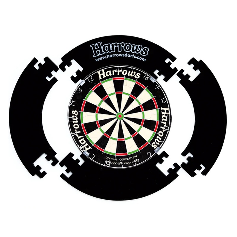 4 Piece Dartboard Surround|Black|One Size