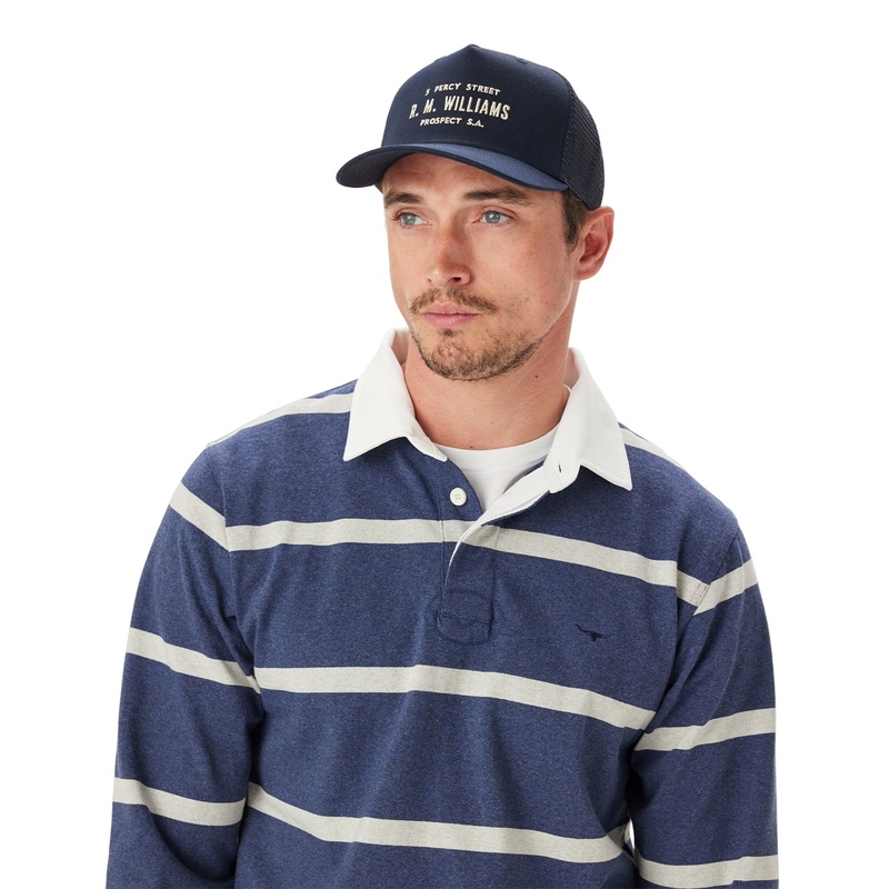 Stencil Trucker Cap|Navy|One Size