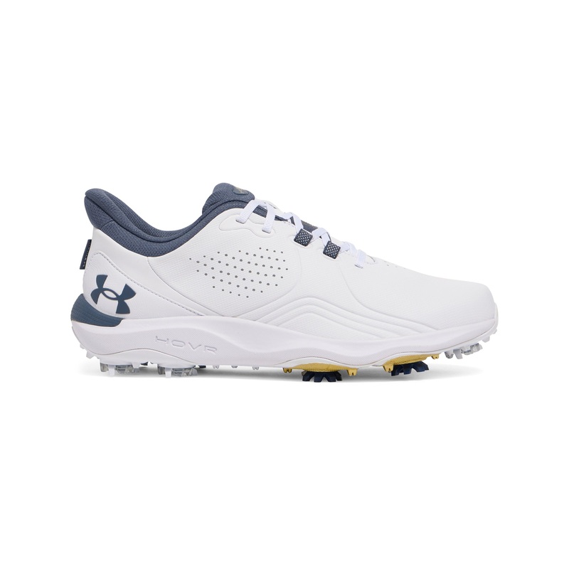 UA Drive Pro Golf Shoes|White/Downpour/Metallic Gold|UK8|UK8.5|UK9|UK9.5|UK10|UK10.5|UK11
