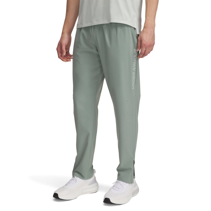 UA Launch Run Pants|Silica Green/Hydro Green/Reflective|Small|Medium|Large|X-Large