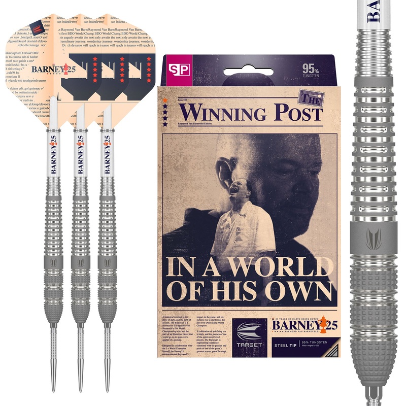 Barney25 95% Tungsten – Swiss Point Steel Tip Darts