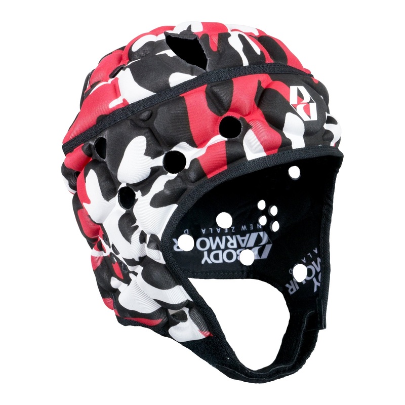 Ventilator Headguard Jnr|Red/Black/White Camo|MB 10-12Yr|LB 12-13Yr