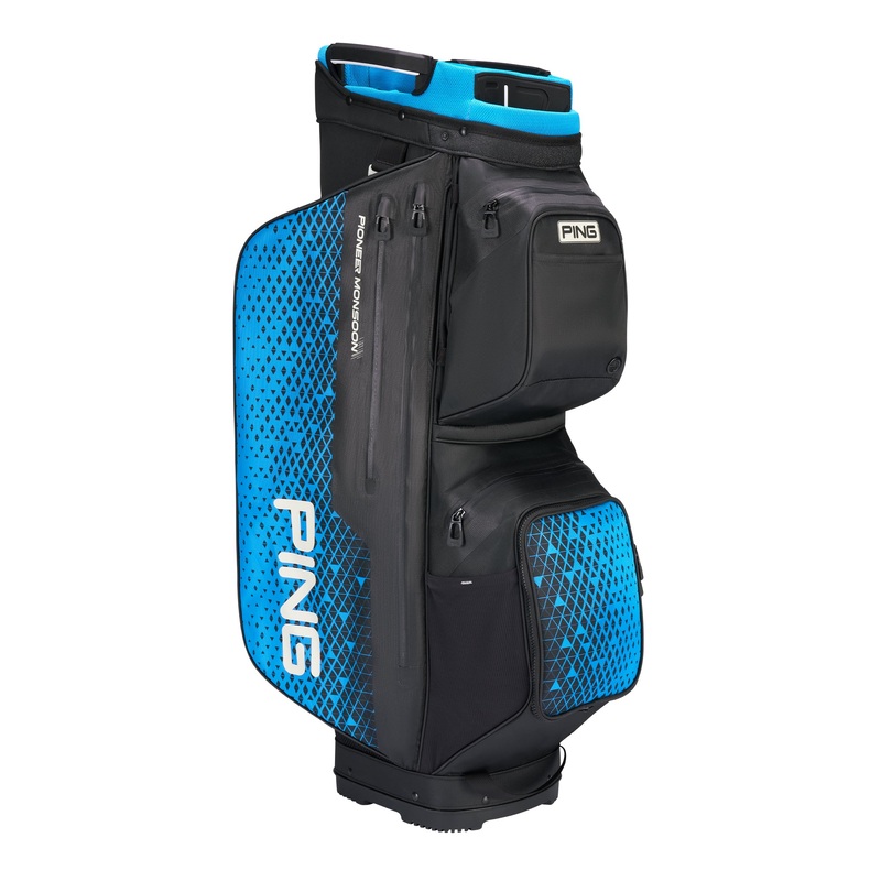 Pioneer Monsoon Golf Cart Bag|Black/Blue|One Size