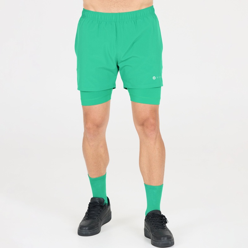 Zayne 2-in-1 Stretch Shorts|Jade|Small|Medium|Large|X-Large|2X-Large
