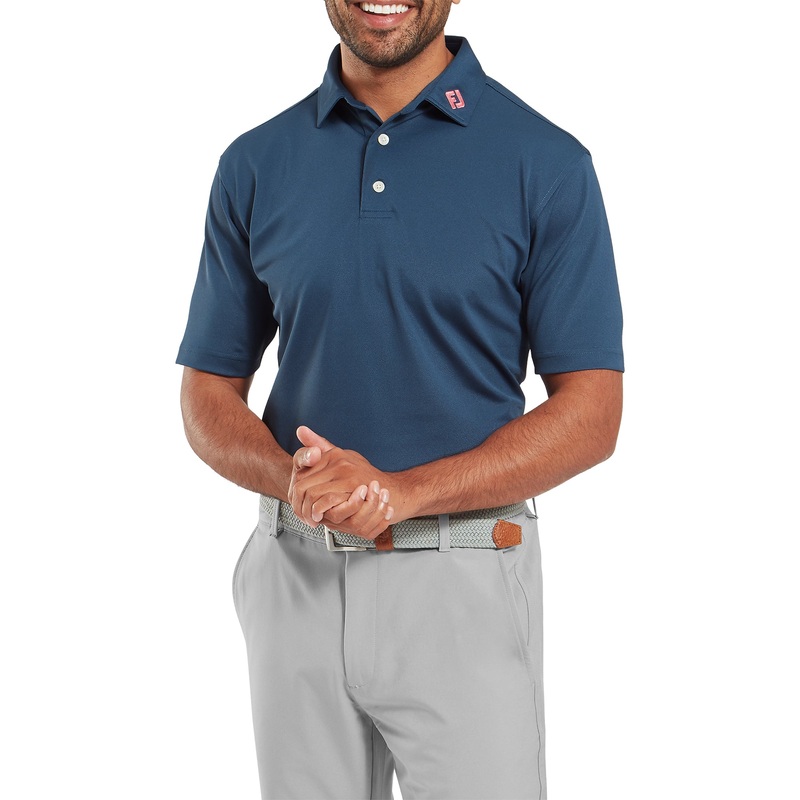 Stretch Pique Polo Shirt|Dark Denim|Small|Medium|Large|X-Large|2X-Large