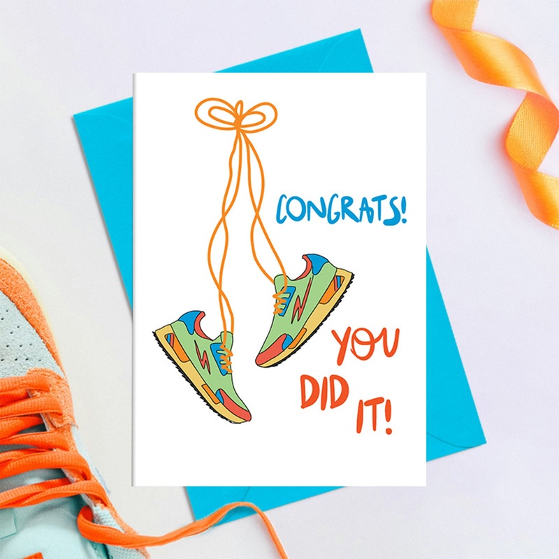Congratulations – you did it! Greetings Card