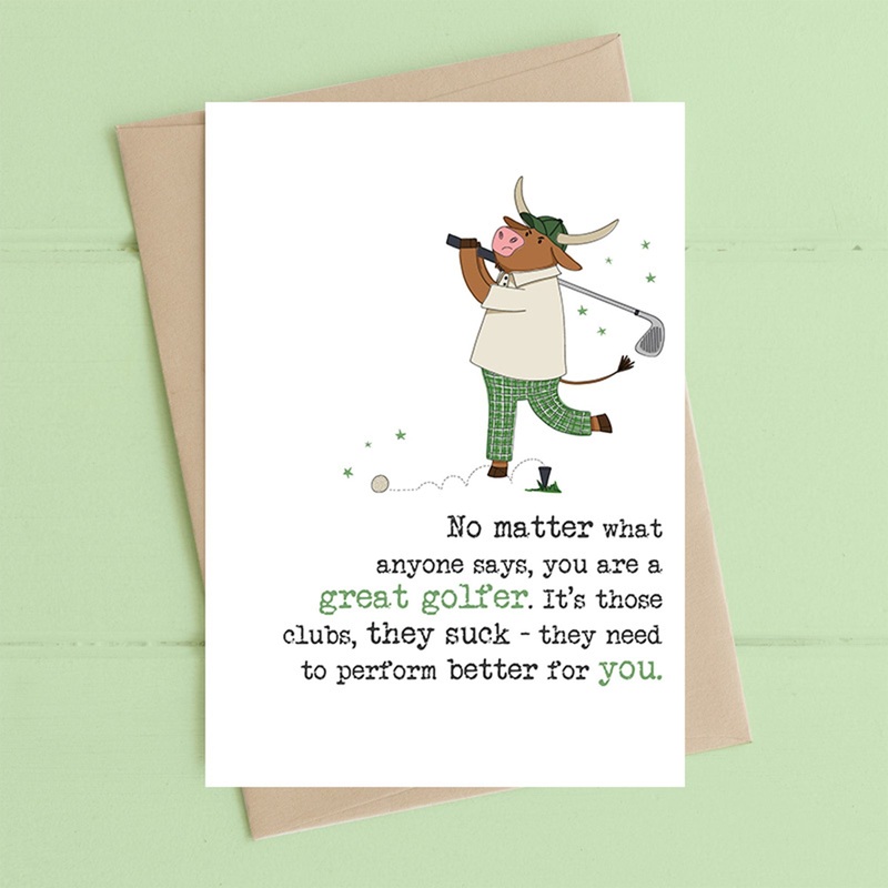Golf – the clubs suck – Greetings Card
