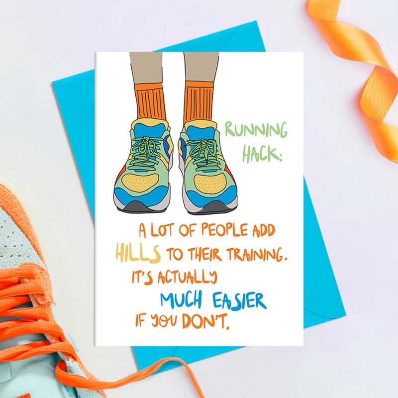 Running hack – Hills – Greetings Card