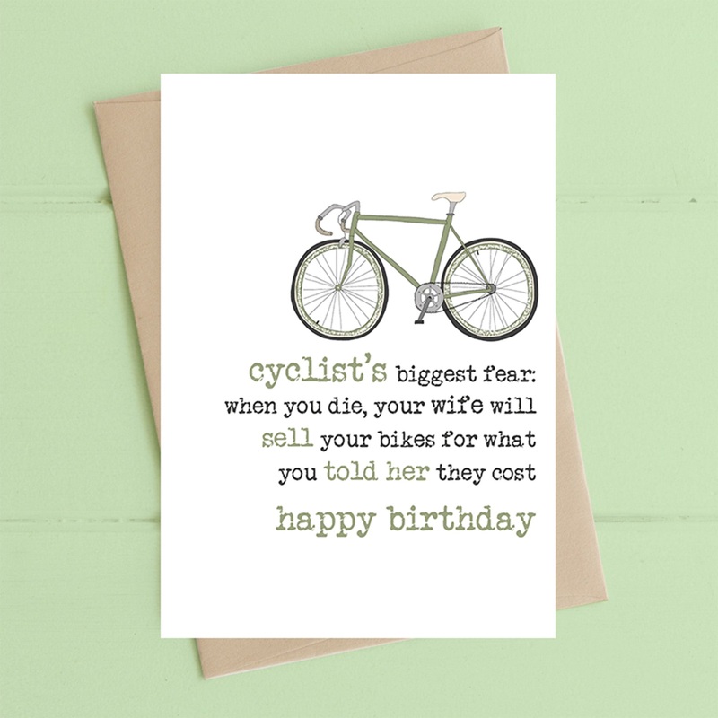 Cyclists biggest fear – Greetings Card