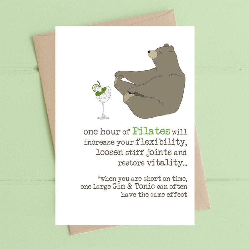 Pilates – loosen limbs – Greetings Card