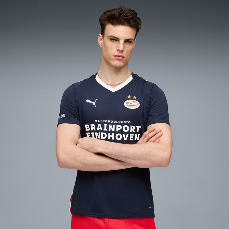 PSV 25/26 Away Football Shirt|Puma Navy/Puma White|Small|Medium|Large|X-Large