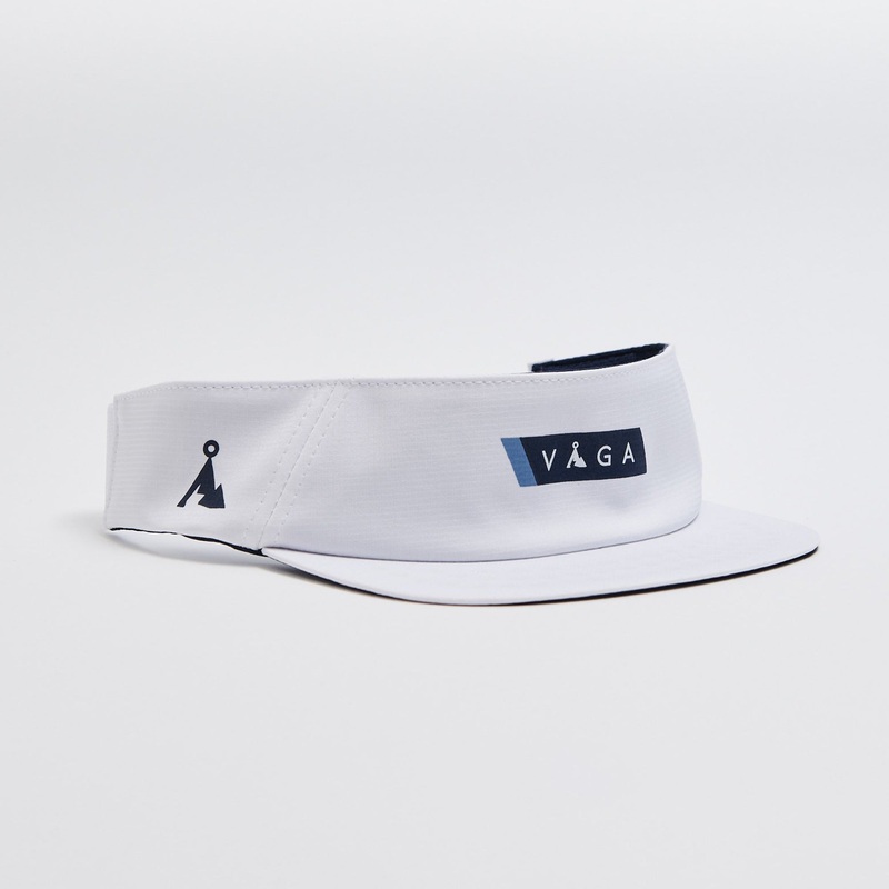 Feather Racing Visor|White/Navy Blue|One Size