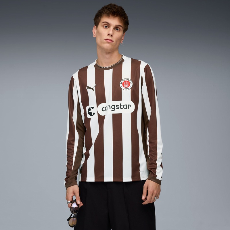 St Pauli 25/26 Home Long Sleeve Football Shirt