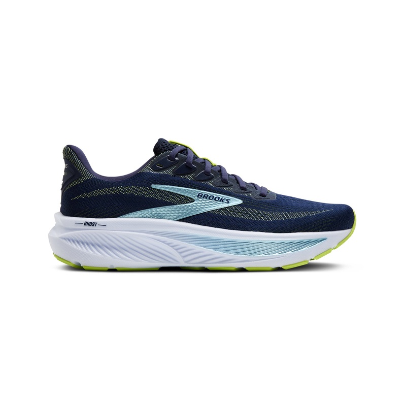 Ghost 17 Running Shoes|Peacoat/Lime/Blue|UK7|UK7.5|UK8|UK8.5|UK9|UK9.5|UK10|UK10.5|UK11|UK11.5|UK12|UK13|Standard 1D|Wide 2E