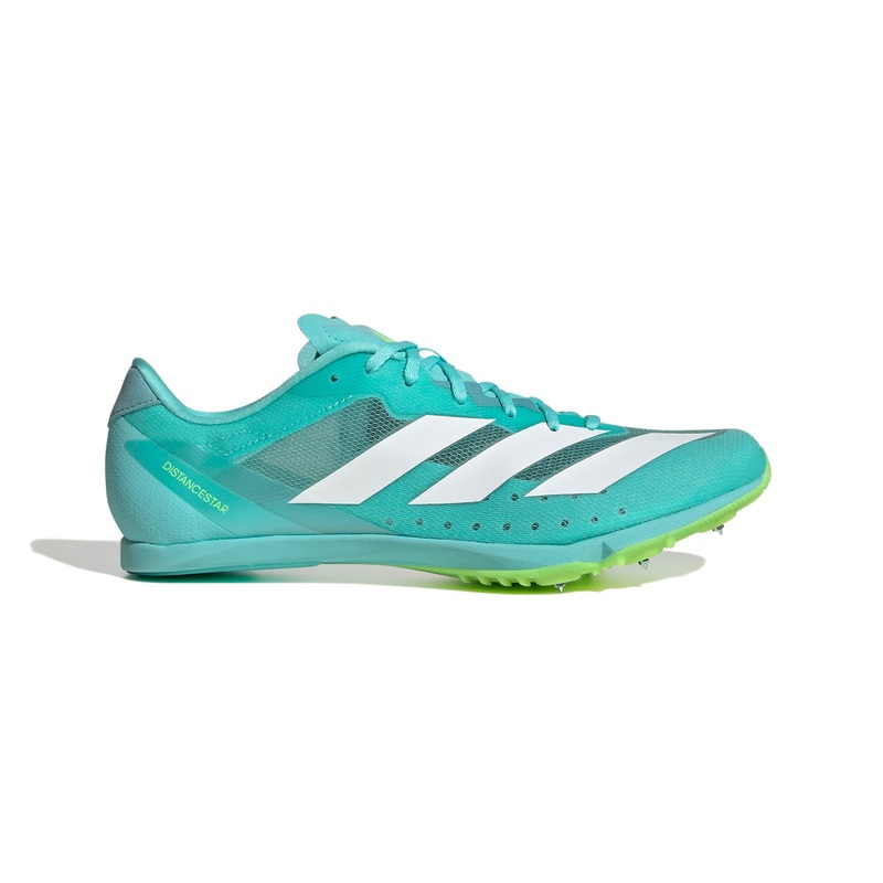 Distancestar Running Spikes|Turquoise/Ftwr White/Lucid Lemon|UK5|UK5.5|UK6|UK6.5|UK7|UK7.5|UK8|UK8.5|UK9|UK9.5|UK10|UK10.5