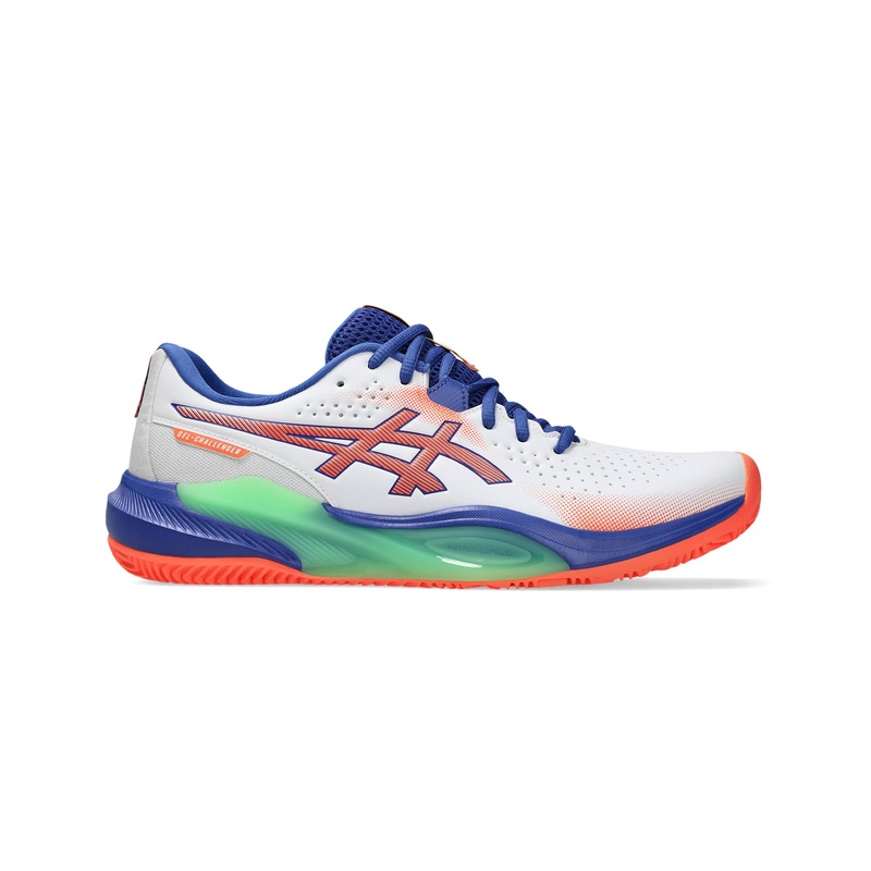 Gel Challenger 15 Padel Shoes|White/Vivid Coral|UK8|UK8.5|UK9|UK9.5|UK10|UK10.5|UK11