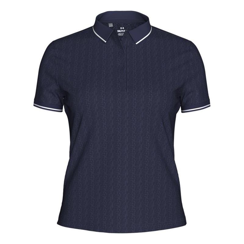 UA Drive Jacquard Polo Womens|Midnight Navy/White|Small|Medium|Large