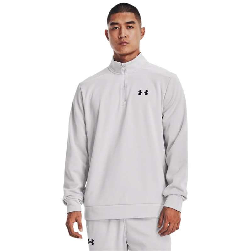 UA Armour Fleece 1/4 Zip Top|Halo Grey/Black|Small|Medium|Large|X-Large|2X-Large