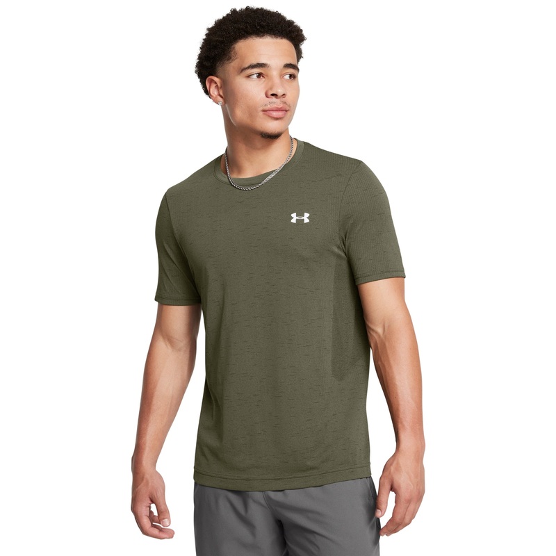 UA Vanish Seamless SS T-Shirt|Marine OD Green/White|Small|Medium|Large|X-Large|2X-Large