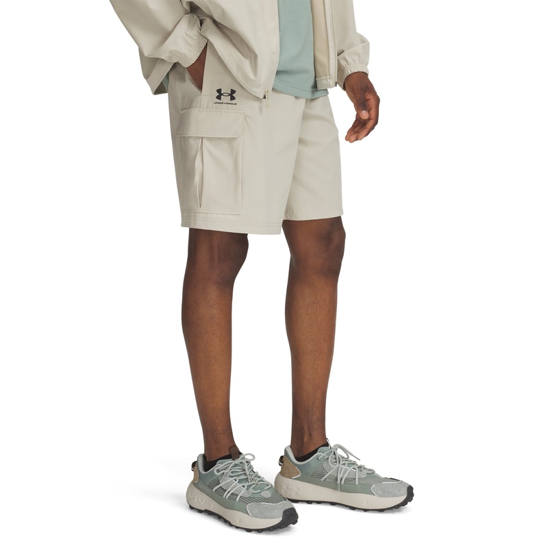 UA Vibe Woven Cargo Shorts|Khaki Base/Black|Small|Medium|Large|X-Large
