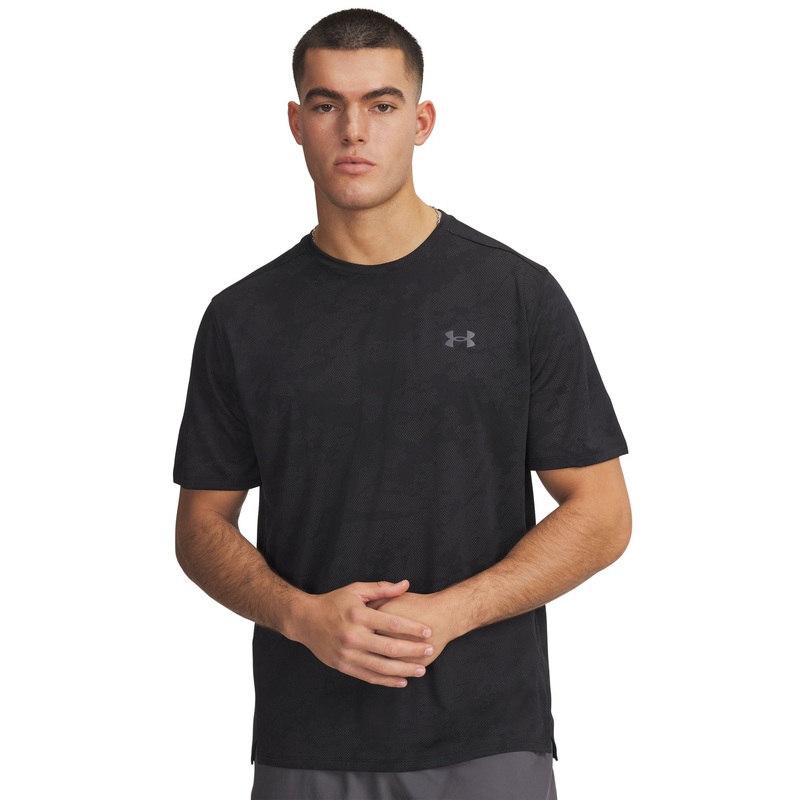 UA Tech Vent Jacquard T-Shirt|Black/Anthracite/Castlerock|Small|Medium|Large|X-Large|2X-Large