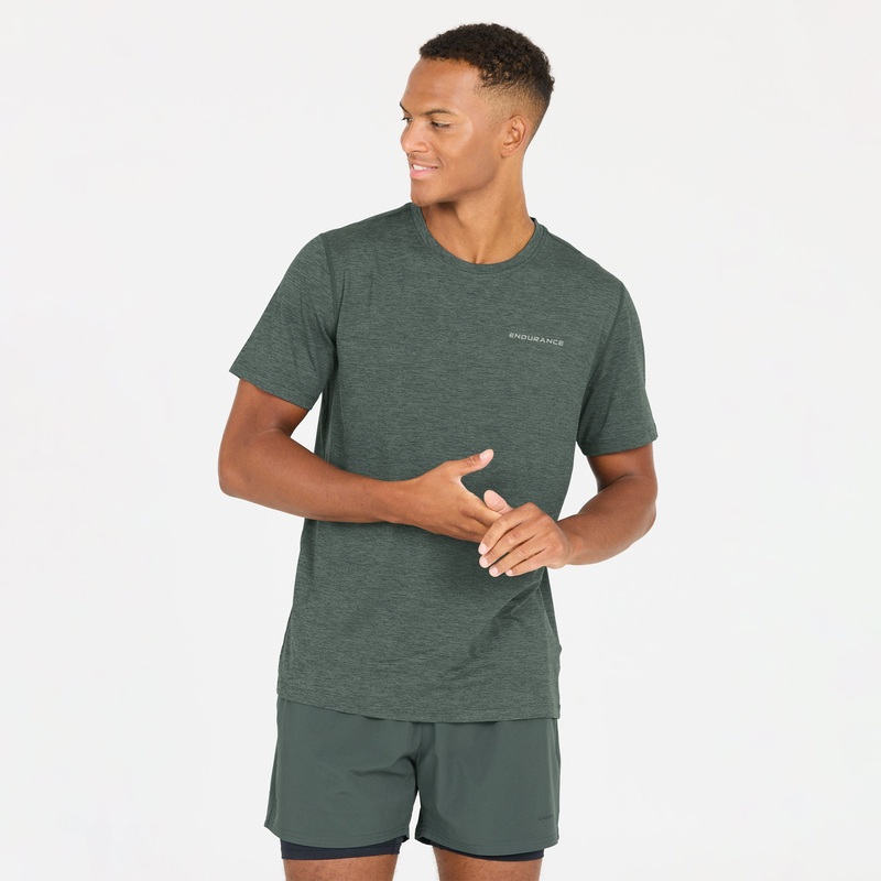 Abdon Melange S/S Tee|Dusty Forest|Small|Medium|Large|X-Large|2X-Large