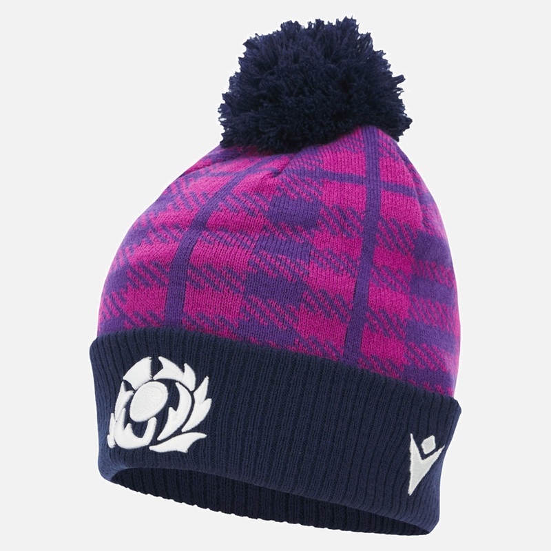 Scotland 25/26 Pom Pom Beanie|Navy/Purple|One Size