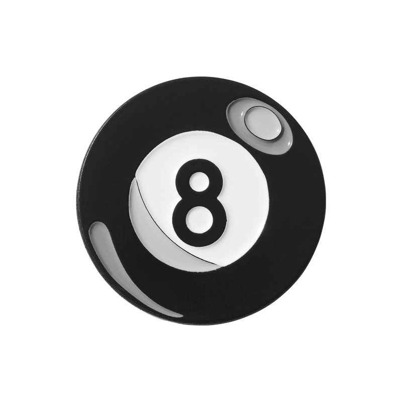 8-Ball Golf Ball Marker|Black/White|One Size