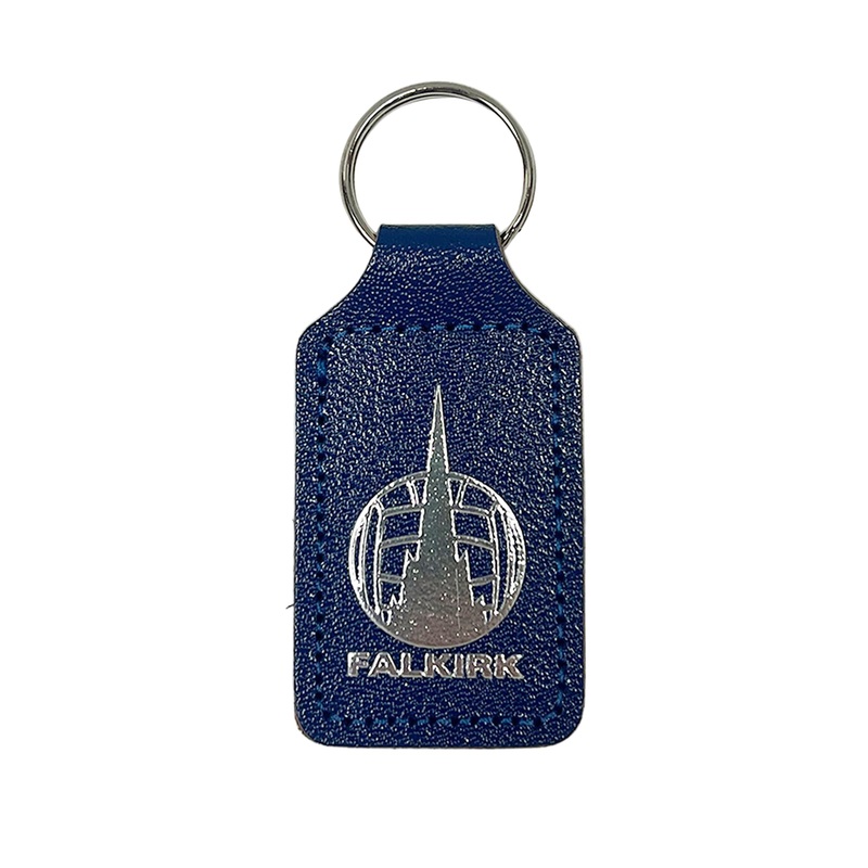 Falkirk Leather Key Fob|Navy|One Size