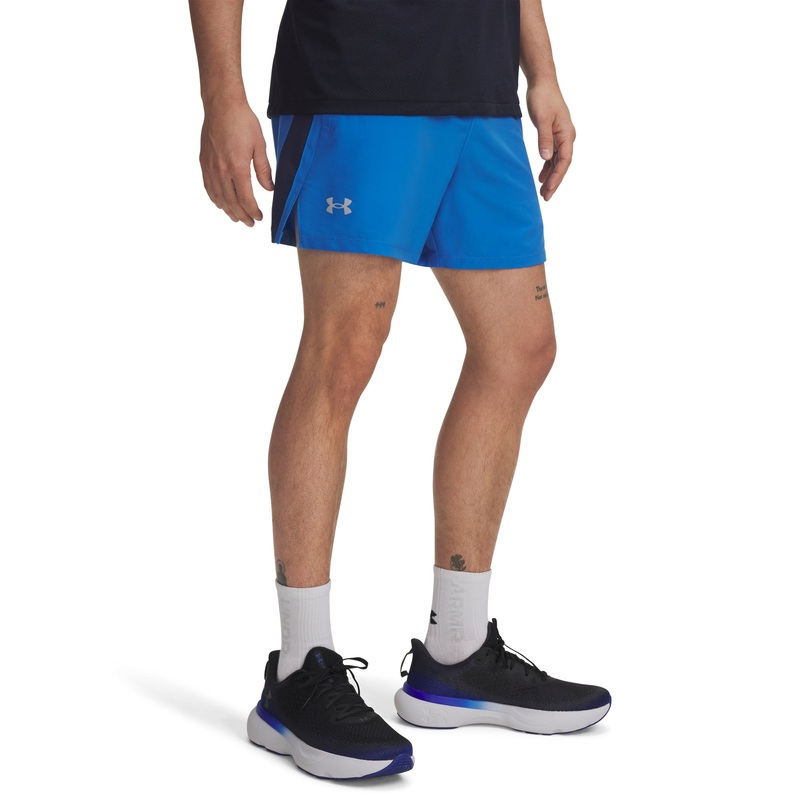 UA Launch 5 Short|Blue Atlantis-Washed Navy-Reflective|Small|Medium|Large|X-Large
