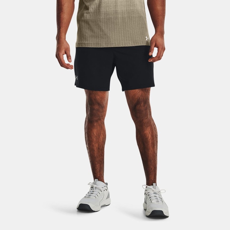 UA Vanish Woven 6 Shorts|Black/Pitch Grey|Small|Medium|Large|X-Large|2X-Large
