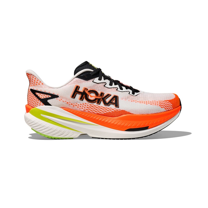 Mach X 3 Running Shoes|White/Neon Tangerine|UK8|UK8.5|UK9|UK9.5|UK10|UK10.5|UK11|Regular
