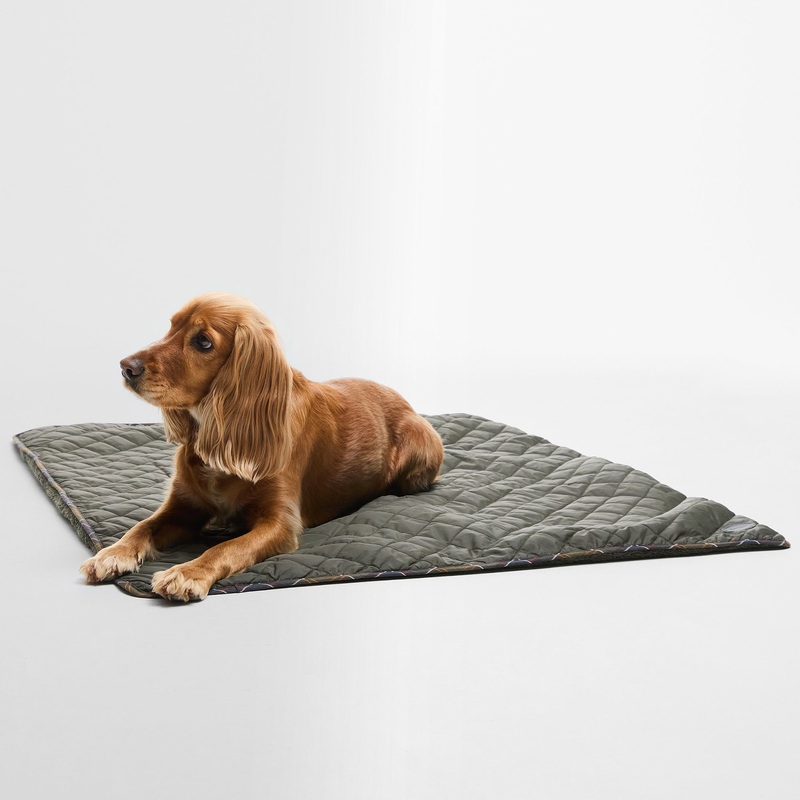 Quilt & Fleece Dog Blanket|Olive|One Size